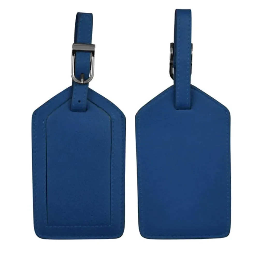 Leather Luggage Tag | Cobalt